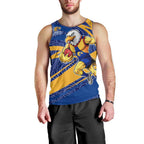 West Coast Eagles Australian Football Men Tank Top Fierce Eagle Mascot With Indigenous Pattern Art