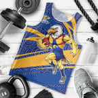 West Coast Eagles Australian Football Men Tank Top Fierce Eagle Mascot With Indigenous Pattern Art