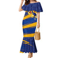 West Coast Eagles Australian Football Mermaid Dress Fierce Eagle Mascot With Indigenous Pattern Art