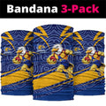 West Coast Eagles Australian Football Neck Gaiter Fierce Eagle Mascot With Indigenous Pattern Art