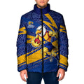 West Coast Eagles Australian Football Padded Jacket Fierce Eagle Mascot With Indigenous Pattern Art