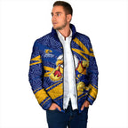 West Coast Eagles Australian Football Padded Jacket Fierce Eagle Mascot With Indigenous Pattern Art