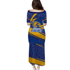 West Coast Eagles Australian Football Puletasi Fierce Eagle Mascot With Indigenous Pattern Art