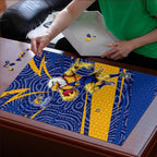 West Coast Eagles Australian Football Puzzle Fierce Eagle Mascot With Indigenous Pattern Art