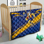 West Coast Eagles Australian Football Quilt Fierce Eagle Mascot With Indigenous Pattern Art