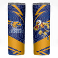 West Coast Eagles Australian Football Skinny Tumbler Fierce Eagle Mascot With Indigenous Pattern Art