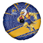 West Coast Eagles Australian Football Spare Tire Cover Fierce Eagle Mascot With Indigenous Pattern Art