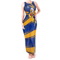 West Coast Eagles Australian Football Tank Maxi Dress Fierce Eagle Mascot With Indigenous Pattern Art