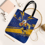 West Coast Eagles Australian Football Tote Bag Fierce Eagle Mascot With Indigenous Pattern Art