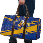 West Coast Eagles Australian Football Travel Bag Fierce Eagle Mascot With Indigenous Pattern Art