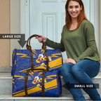 West Coast Eagles Australian Football Travel Bag Fierce Eagle Mascot With Indigenous Pattern Art