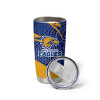 West Coast Eagles Australian Football Tumbler Cup Fierce Eagle Mascot With Indigenous Pattern Art