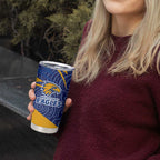 West Coast Eagles Australian Football Tumbler Cup Fierce Eagle Mascot With Indigenous Pattern Art