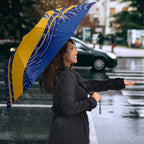 West Coast Eagles Australian Football Umbrella Fierce Eagle Mascot With Indigenous Pattern Art