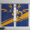 West Coast Eagles Australian Football Window Curtain Fierce Eagle Mascot With Indigenous Pattern Art
