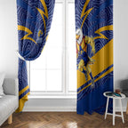 West Coast Eagles Australian Football Window Curtain Fierce Eagle Mascot With Indigenous Pattern Art