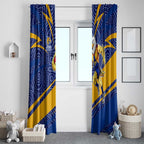 West Coast Eagles Australian Football Window Curtain Fierce Eagle Mascot With Indigenous Pattern Art