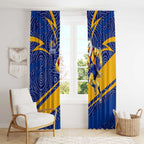 West Coast Eagles Australian Football Window Curtain Fierce Eagle Mascot With Indigenous Pattern Art