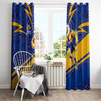 West Coast Eagles Australian Football Window Curtain Fierce Eagle Mascot With Indigenous Pattern Art