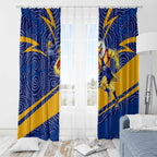 West Coast Eagles Australian Football Window Curtain Fierce Eagle Mascot With Indigenous Pattern Art