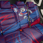 Western Bulldogs Australian Football Back Car Seat Cover Tough Bulldog Mascot Art With Indigenous Pattern Art
