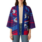 Western Bulldogs Australian Football Kimono Tough Bulldog Mascot Art With Indigenous Pattern Art
