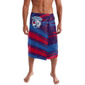 Western Bulldogs Australian Football Lavalava Tough Bulldog Mascot Art With Indigenous Pattern Art