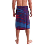 Western Bulldogs Australian Football Lavalava Tough Bulldog Mascot Art With Indigenous Pattern Art
