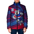 Western Bulldogs Australian Football Padded Jacket Tough Bulldog Mascot Art With Indigenous Pattern Art