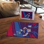 Western Bulldogs Australian Football Puzzle Tough Bulldog Mascot Art With Indigenous Pattern Art