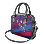 Western Bulldogs Australian Football Shoulder Handbag Tough Bulldog Mascot Art With Indigenous Pattern Art