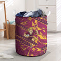 Brisbane Broncos Rugby Laundry Basket Fierce Mascot Geometric Tribal Art
