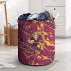 Brisbane Broncos Rugby Laundry Basket Fierce Mascot Geometric Tribal Art