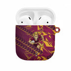 Brisbane Broncos Rugby AirPods Case Fierce Mascot Geometric Tribal Art