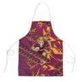 Brisbane Broncos Rugby Apron Fierce Mascot Geometric Tribal Art