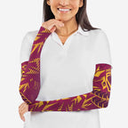 Brisbane Broncos Rugby Arm Sleeves Fierce Mascot Geometric Tribal Art