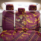 Brisbane Broncos Rugby Back Car Seat Cover Fierce Mascot Geometric Tribal Art