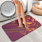 Brisbane Broncos Rugby Bathroom Set Fierce Mascot Geometric Tribal Art