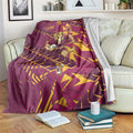 Brisbane Broncos Rugby Blanket Fierce Mascot Geometric Tribal Art