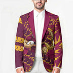 Brisbane Broncos Rugby Blazer Fierce Mascot Geometric Tribal Art