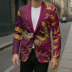 Brisbane Broncos Rugby Blazer Fierce Mascot Geometric Tribal Art