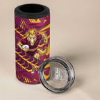 Brisbane Broncos Rugby 4 in 1 Can Cooler Tumbler Fierce Mascot Geometric Tribal Art