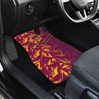 Brisbane Broncos Rugby Car Mats Fierce Mascot Geometric Tribal Art