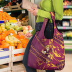 Brisbane Broncos Rugby Grocery Bag Fierce Mascot Geometric Tribal Art