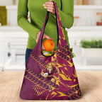Brisbane Broncos Rugby Grocery Bag Fierce Mascot Geometric Tribal Art