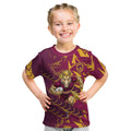 Brisbane Broncos Rugby Kid T Shirt Fierce Mascot Geometric Tribal Art