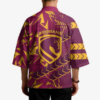 Brisbane Broncos Rugby Kimono Fierce Mascot Geometric Tribal Art