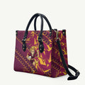 Brisbane Broncos Rugby Leather Bag Fierce Mascot Geometric Tribal Art