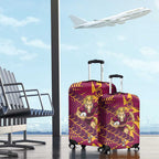 Brisbane Broncos Rugby Luggage Cover Fierce Mascot Geometric Tribal Art
