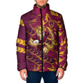 Brisbane Broncos Rugby Padded Jacket Fierce Mascot Geometric Tribal Art